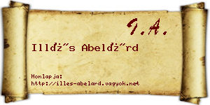 Illés Abelárd névjegykártya